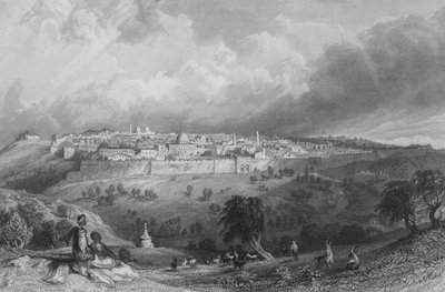 Jerusalem, from the Mount of Olives by Thomas Allom